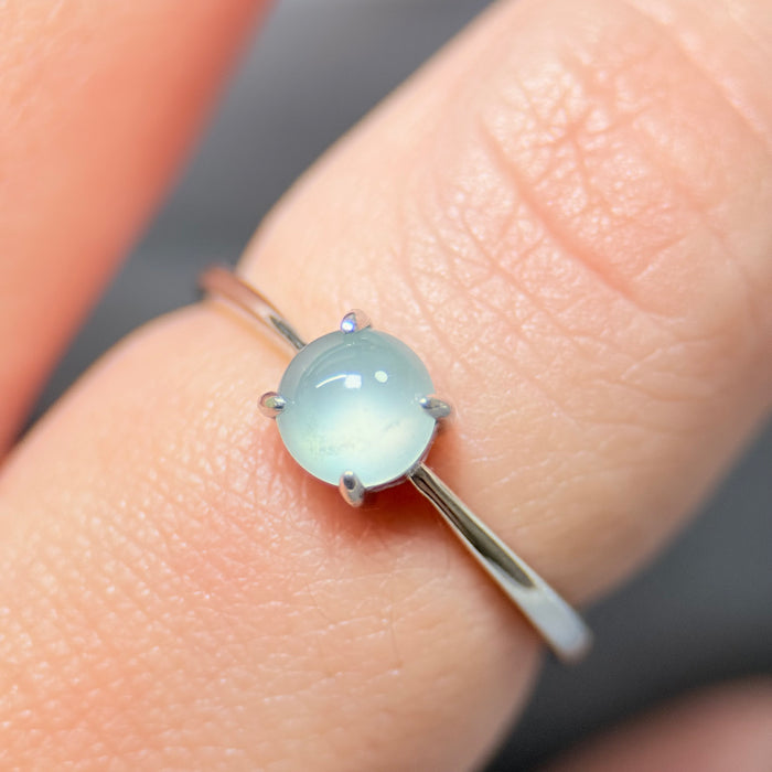 Blue Whisper – Icy Blue Guatemala Jadeite Ring (S925 Silver)