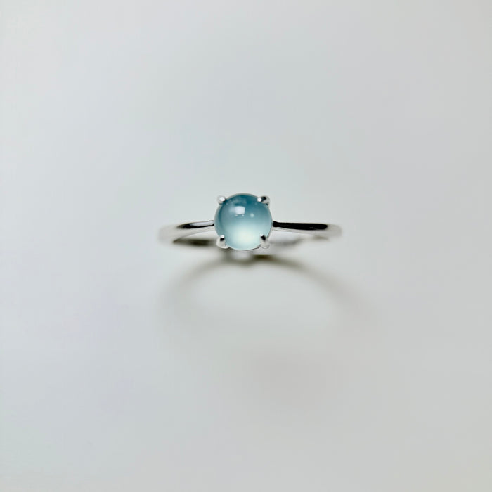Blue Whisper – Icy Blue Guatemala Jadeite Ring (S925 Silver)