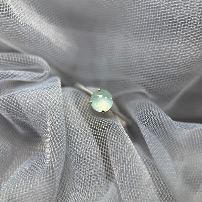 Blue Whisper – Icy Blue Guatemala Jadeite Ring (S925 Silver)