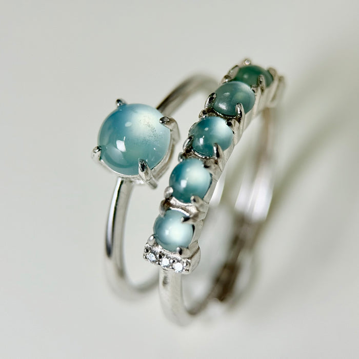 Blue Whisper – Icy Blue Guatemala Jadeite Ring (S925 Silver)
