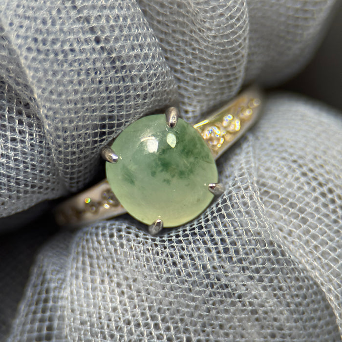 Misty Garden – Icy Piao Hua Jadeite Ring (S925 Silver)