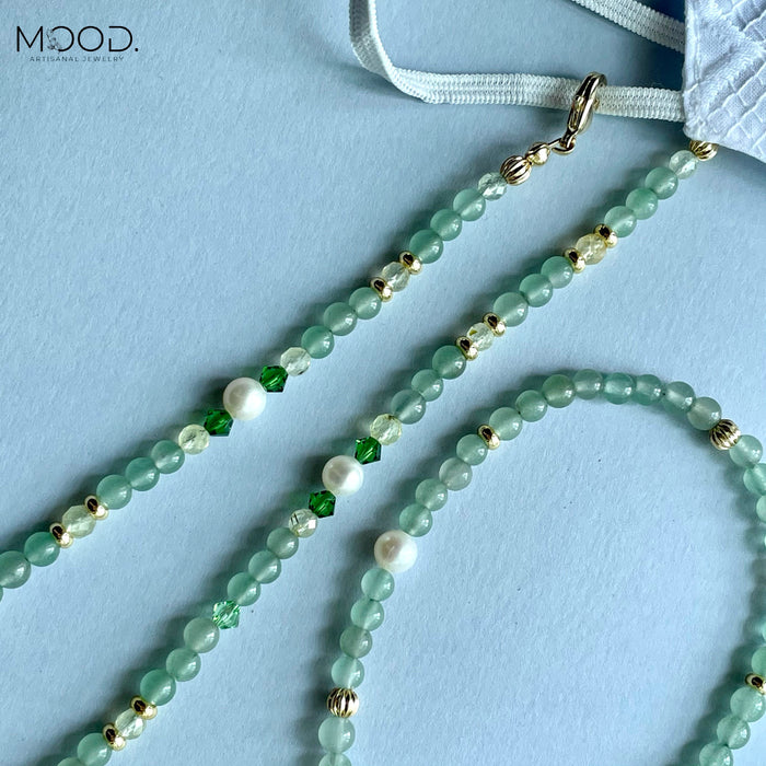 Aventurine Crystal mask chain