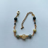 Golden rutile quartz magnesite labradorite beryl gold-plated bracelet BR0018